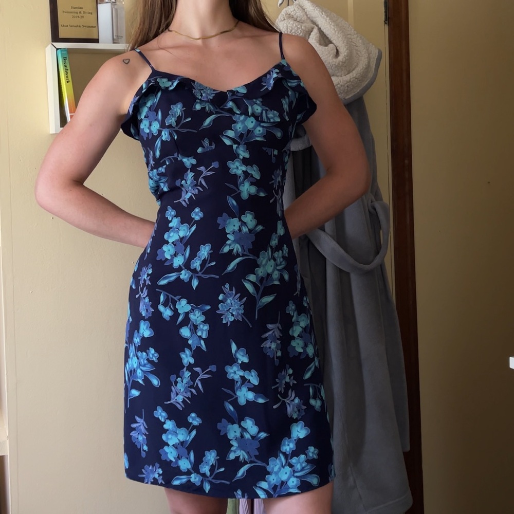 Floral Blue Dress